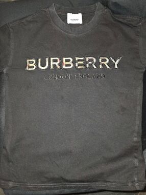 Burberry Kids Black Logo T-Shirt